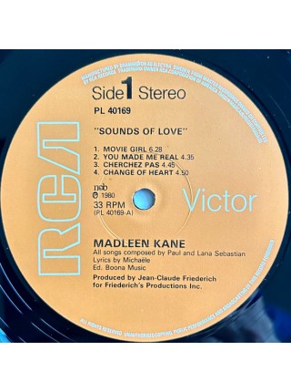 1405078		Madleen Kane – Sounds Of Love		Electronic, Disco 	1980	RCA – PL 40169, RCA Victor – PL 40169	EX/EX+	Sweden	Remastered	1980