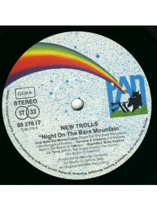 1405076		New Trolls – Night On The Bare Mountain		 Art Rock, Prog Rock	1974	PAN – 88 278 IT	NM/NM	Germany	Remastered	1974