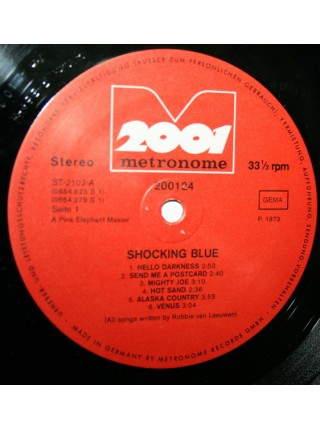 1405079		Shocking Blue – Shocking Blue's Best 		Pop Rock	1970	Metronome 2001 – 200 124, Metronome 2001 – 200124	EX/NM	Germany	Remastered	1973