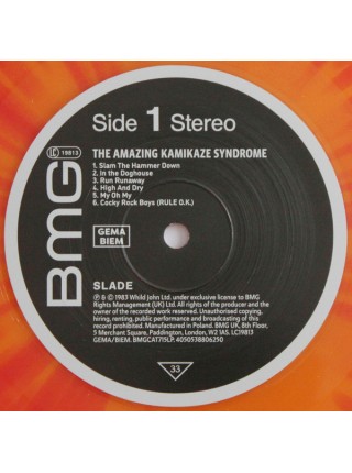 35006041	Slade - The Amazing Kamikaze Syndrome (coloured)	" 	Glam"	1983	" 	BMG – BMGCAT715LP"	S/S	 Europe 	Remastered	03.03.2023