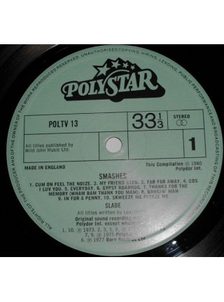 400460	Slade ‎– Slade Smashes		,	1980/1980	,	Polydor International ‎– POLTV 13	,	UK	,	EX/EX