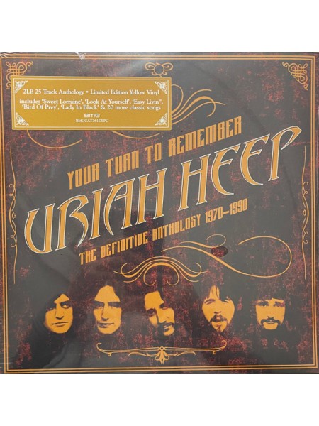 35007381	 Uriah Heep – The Definitive Anthology 1970-1990, 2lp 	" 	Classic Rock, Hard Rock"	Yellow, Limited	2016	" 	BMG – BMGCAT261DLPC, Sanctuary – BMGCAT261DLPC"	S/S	 Europe 	Remastered	13.10.2023