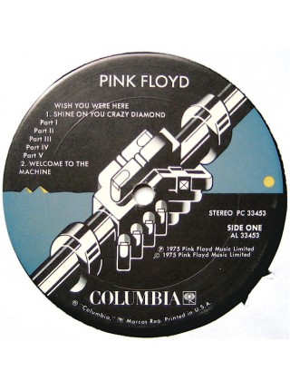 1405138		Pink Floyd - Wish You Were Here		Prog Rock	1975	Columbia – PC 33453	EX-/NM	USA	Remastered	1975