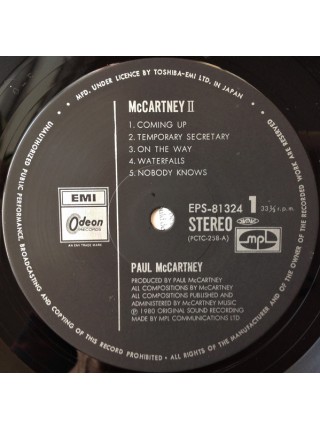 1405132		Paul McCartney - McCartney II	Obi		1980	Odeon – EPS-81324, MPL – EPS-81324	NM/NM	Japan	Remastered	1980