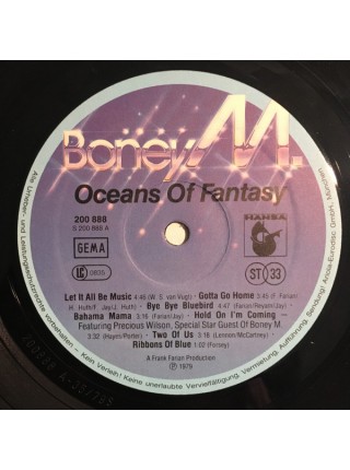 1405143		Boney M. – Oceans Of Fantasy		Electronic, Funk/Soul, Disco 	1979	Hansa – 200 888-320, Hansa – 200 888	EX+/EX-	Germany	Remastered	1979