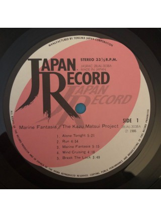 1405120		The Kazu Matsui Project – Marine Fantasia	No OBI	Soft Rock	1988	Japan Record – 28JAL-3038	 NM/Mint	Japan	Remastered