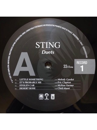 35002817	 Sting – Duets  2lp	" 	Pop Rock, Vocal, Soul-Jazz"	Black, 180 Gram, Gatefold	2021	" 	A&M Records – 00602435371306"	S/S	 Europe 	Remastered	19.03.2021
