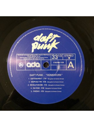35002537		 Daft Punk – Homework  2lp	" 	House, Techno, Disco"	Black, Gatefold	1996	"	Soma Quality Recordings – 0190296611926,"	S/S	 Europe 	Remastered	########