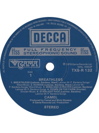600264	Camel – Breathless ( ins )		1978	Decca – TXS.R.132	EX+/EX	UK