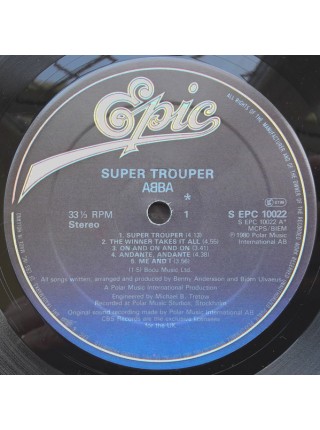 1402328	ABBA – Super Trouper	Europop, Synth-pop, Disco	1980	Epic – EPC 10022	EX/NM	England