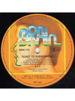 1402905	SFF – Ticket To Everywhere	Electronic, Krautrock, Prog Rock	1979	Brain – 0060.173	NM/NM	Germany