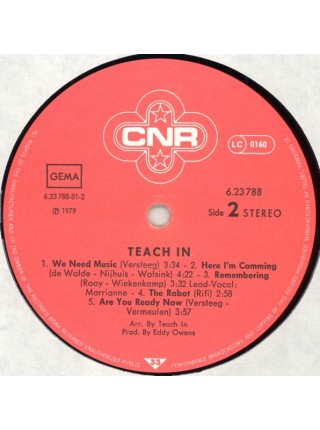 500764	Teach In – Teach In	"	Pop Rock, Disco"	1979	"	CNR – 6.23788"	EX+/EX+	Germany