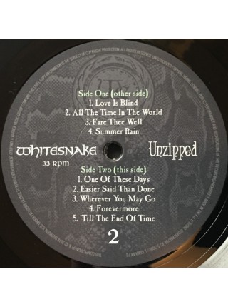 35014870	 	 Whitesnake – Unzipped	" 	Acoustic, Blues Rock"	Black, Gatefold, 2lp	2018	" 	Rhino Records (2) – R1 573090"	S/S	 Europe 	Remastered	19.10.2018