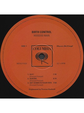 35016654	 	 Birth Control – Hoodoo Man	"	Jazz-Rock, Prog Rock, Classic Rock "	Black, 180 Gram, Gatefold	1972	" 	Music On Vinyl – MOVLP1523"	S/S	 Europe 	Remastered	18.02.2016