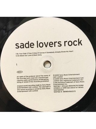 1400834	Sade – Lovers Rock  (Re 2020)	2000	Epic – 88985456121/5	M/M	UK