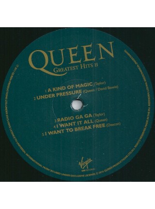 35003313		 Queen – Greatest Hits II  2lp	" 	Arena Rock, Hard Rock"	Black, 180 Gram, Gatefold	1991	" 	Virgin EMI Records – 0602557048445"	S/S	 Europe 	Remastered	18.11.2016