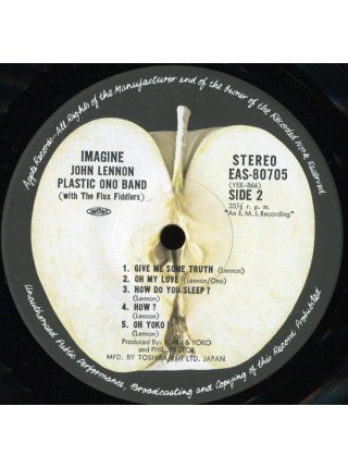 1403969		John Lennon – Imagine,  no OBI	Pop Rock	1971	Apple Records – EAS-80705	NM/NM	Japan	Remastered	1977