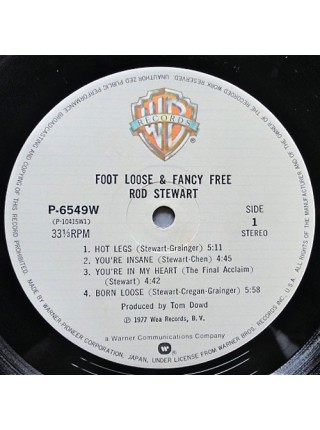 1403971		Rod Stewart ‎– Foot Loose & Fancy Free	Soft Rock, Pop Rock	1977	Warner Bros. Records ‎– P-6549W	NM/NM	Japan	Remastered	1981