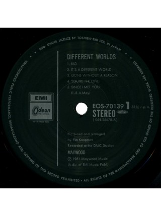 1403291	Maywood – Different Worlds	Electronic, Disco	1981	Odeon – EOS-70139	NM/EX+	Japan