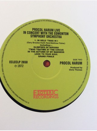 1800009	Procol Harum – Live - In Concert With The Edmonton Symphony Orchestra  2LP	"	Prog Rock, Symphonic Rock"	1972	"	Esoteric Recordings – ECLECLP 2650"	S/S	England	Remastered	2018