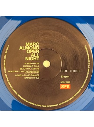 35015140	 	 Marc Almond – Open All Night	" 	Synth-pop"	Midnight Blue, Limited, 2 lp	1999	" 	Strike Force Entertainment – SFELP 089D"	S/S	 Europe 	Remastered	03.02.2023