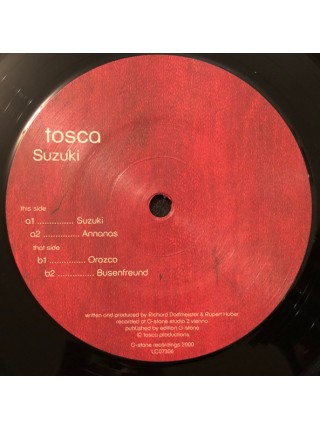 35003724	 Tosca – Suzuki  2lp	" 	Downtempo, Trip Hop"	2000	" 	!K7 Records – !K7085LP"	S/S	 Europe 	Remastered	"	май 2017 г. "