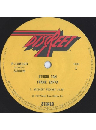 1403623		Frank Zappa – Studio Tan	Jazz, Jazz-Rock, Fusion	1978	Discreet – P-10612D	NM/NM	Japan	Remastered	1978