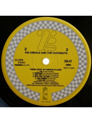1403624	Kid Creole And The Coconuts – Fresh Fruit In Foreign Places	Electronic, Disco 	1982	ZE Records – 25S-47, Island Records – 25S-47, Polystar – 25S-47	NM/NM	Japan