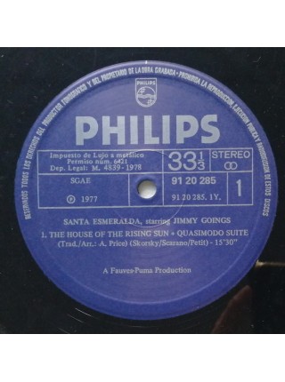 5000033	Santa Esmeralda – The House Of The Rising Sun	"	Disco"	1977	"	Philips – 91 20 285"	NM/EX+	Spain	Remastered	1978