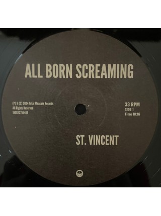 35015385	 	 St. Vincent – All Born Screaming	" 	Indie Rock, Art Rock"	Black, Gatefold	2024	" 	Total Pleasure Records – 196922755484"	S/S	 Europe 	Remastered	26.04.2024