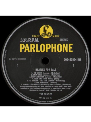 35002411		 The Beatles – Beatles For Sale	 Pop Rock, Rock & Roll, Beat	Black, 180 Gram, Gatefold	1964	" 	Parlophone – 0094638241416"	S/S	 Europe 	Remastered	12.11.2012