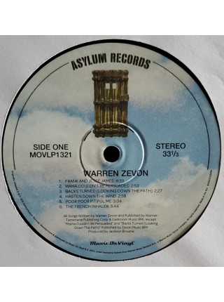 1800026	Warren Zevon – Warren Zevon	"	Pop Rock"	1976	Music On Vinyl – MOVLP1321, Asylum Records – MOVLP1321	S/S	Europe	Remastered	2015