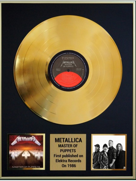 98023 Реплика студийной золотой записи Metallica ‎– Master Of Puppets