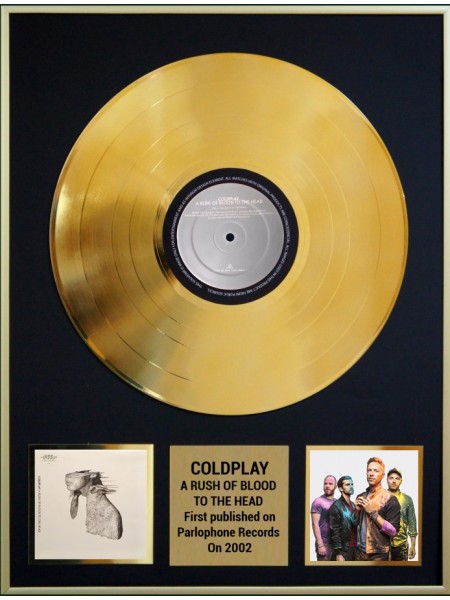 98007	Золотая реплика музыкального альбома	 Coldplay - A Rush Of Blood To The Head   ( При заказе любых 3 шт. цена 5 000 руб.)