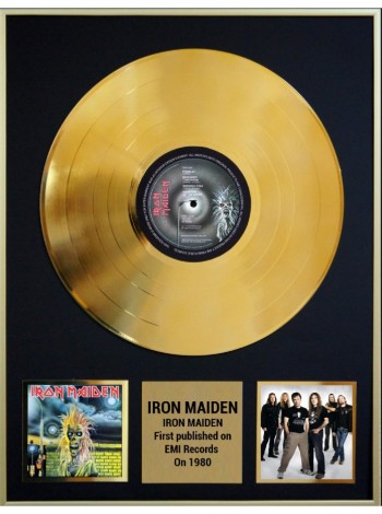 98001	Золотая реплика музыкального альбома	Iron Maiden - Iron Maiden ( При заказе любых 3 шт. цена 5 000 руб.)