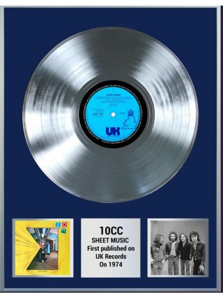99005  Платиновая реплика музыкального альбома 10cc ‎– Sheet Music