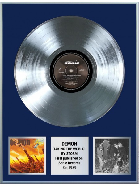 99001  Платиновая реплика музыкального альбома  Demon  – Taking The World By Storm