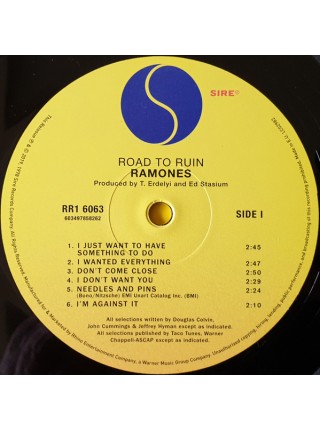 35000105	Ramones – Road To Ruin 	" 	Punk"	180 Gram Black Vinyl	1978	" 	Sire – RR1 6063, Rhino Records (2) – 603497858262"	S/S	 Europe 	Remastered	"	6 сент. 2019 г. "