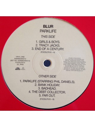 35008197	 Blur – Parklife, 2 lp	" 	Indie Rock, Britpop"	1994	" 	Food – FOODLPX10, Parlophone – 5099962484213"	S/S	 Europe 	Remastered	27.07.2012